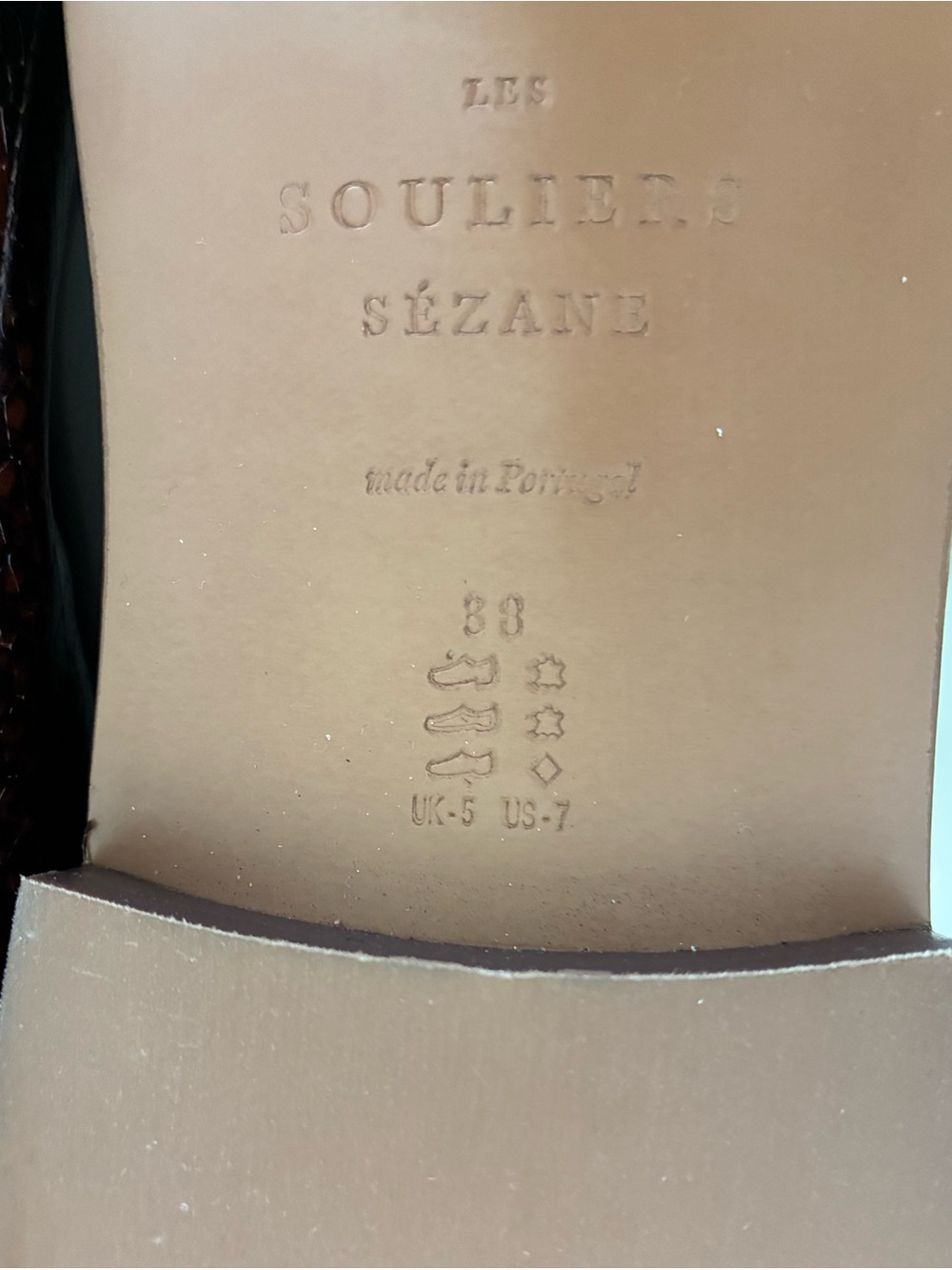 Sezane loafers — Brown Python Print 
Size 38 - Picture 9 of 9